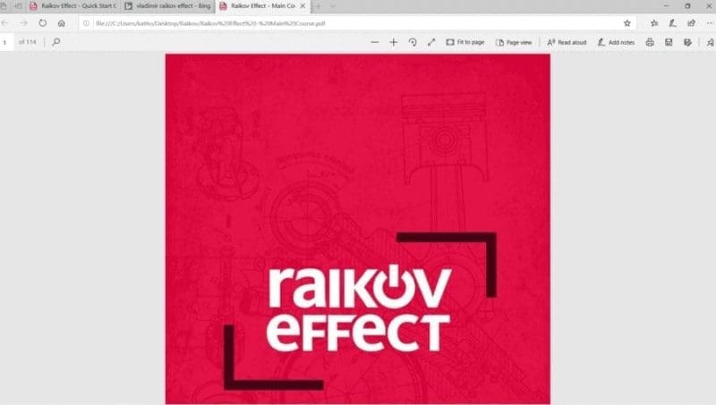 screenshot of Raikov Effect PDF