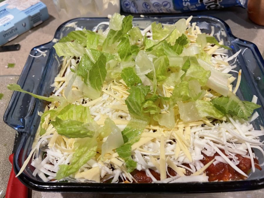 Layered Vegan Dip Lettuce